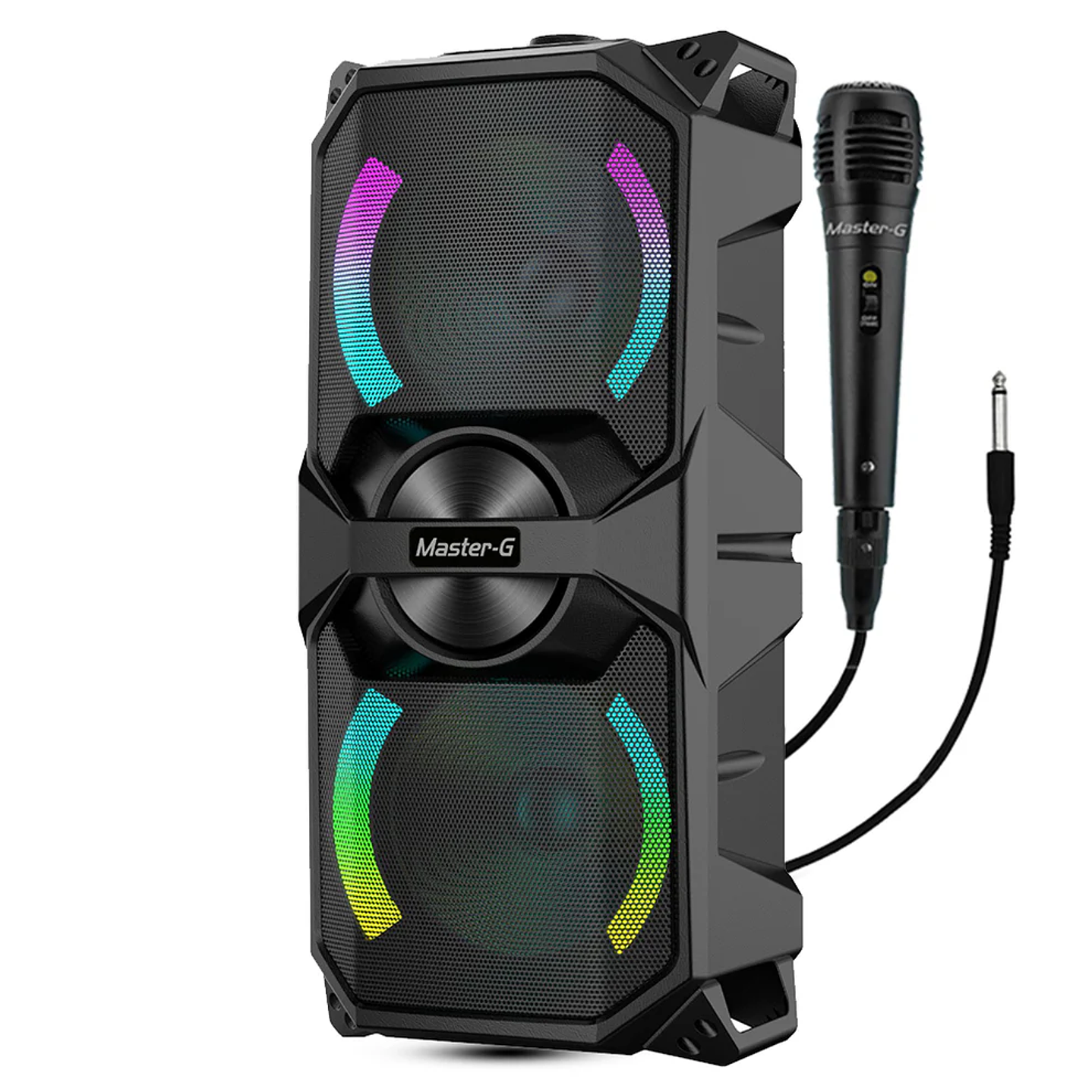 Master-G Parlante Karaoke Bluetooth Luxor 6,5” X2 con Micrófono 1
