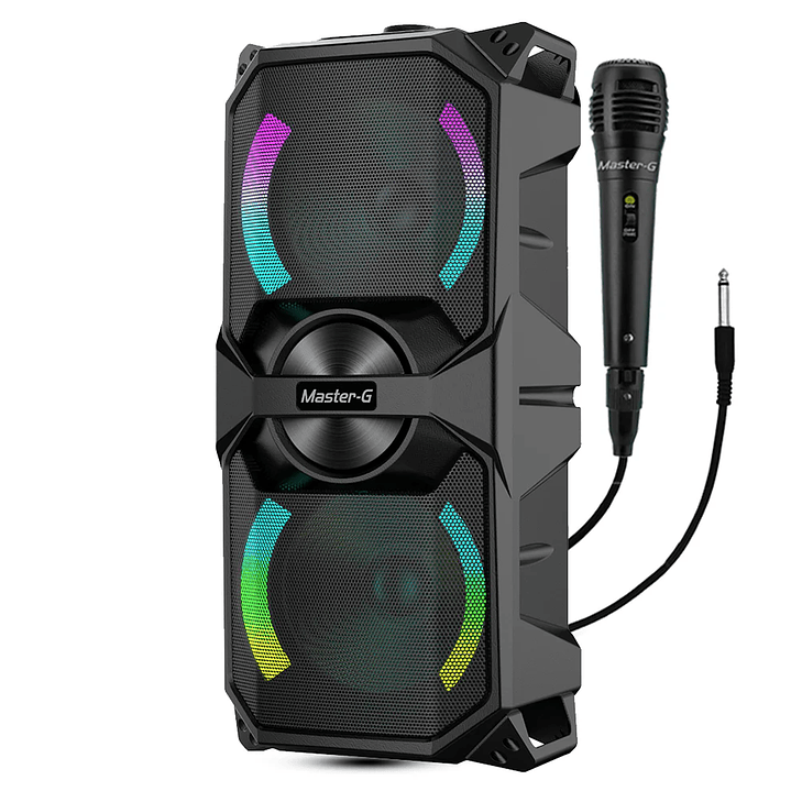 Master-G Parlante Karaoke Bluetooth Luxor 6,5” X2 con Micrófono 1