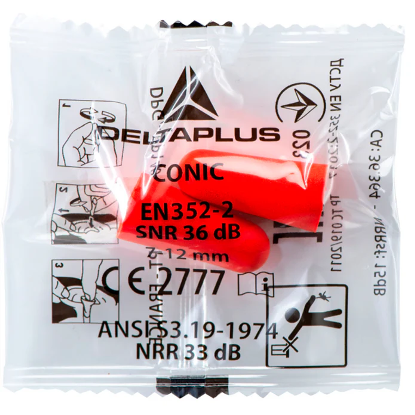 200 Pares  Tapón De Oídos Desechables Deltaplus CONIC200 2