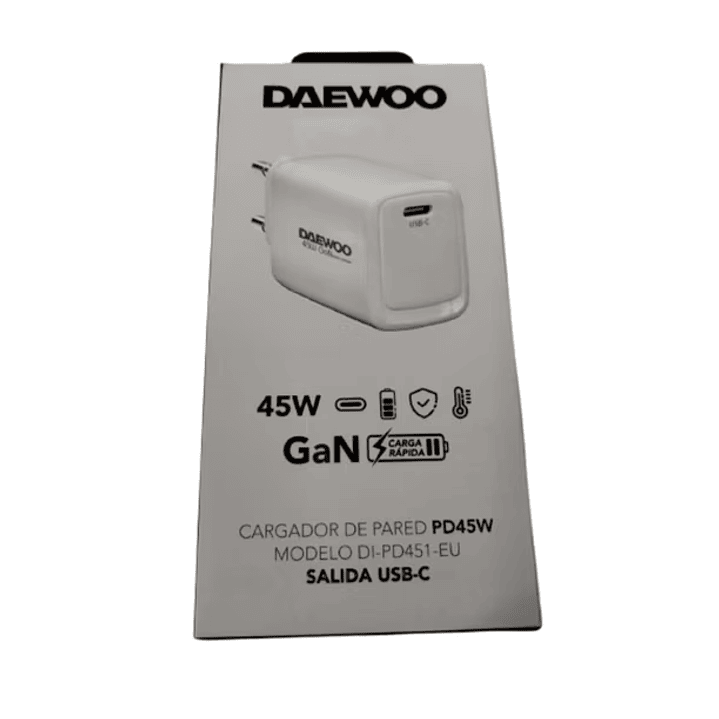 DAEWOO CARGADOR DE PARED 45W Tipo C  Carga Rapida 2