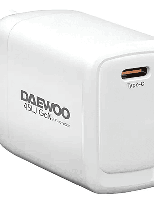 DAEWOO CARGADOR DE PARED 45W Tipo C  Carga Rapida