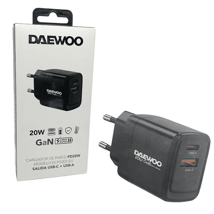 DAEWOO  CARGADOR DE PARED 20 W DI-PD202-EU 1