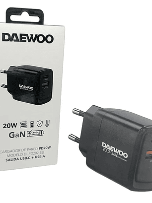 DAEWOO  CARGADOR DE PARED 20 W DI-PD202-EU