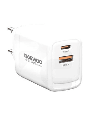 Cargador de Pared Daewoo Tipo C 45W A+C Blanco
