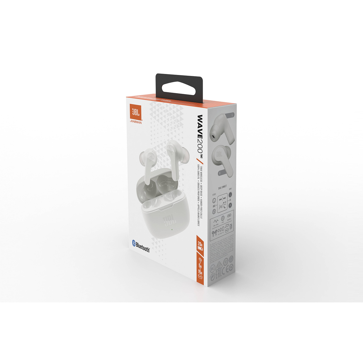 Audífonos Inalámbricos JBL Wave 200 TWS, In-Ear, Batería 20 Horas, Blanco 5