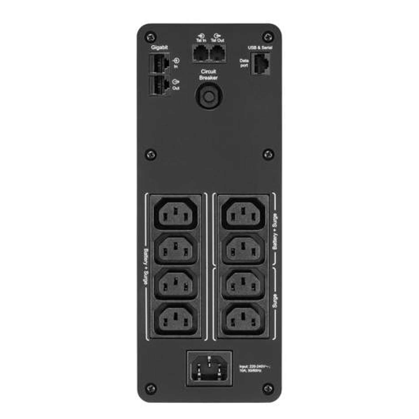 Back-UPS PRO BR1600SI APC 1600VA, 8 Salidas, AVR, Interfaz LCD, Salida 960W / Part number: BR1600SI  3