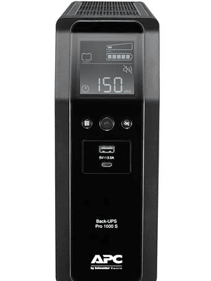 Back-UPS PRO BR1600SI APC 1600VA, 8 Salidas, AVR, Interfaz LCD, Salida 960W / Part number: BR1600SI 