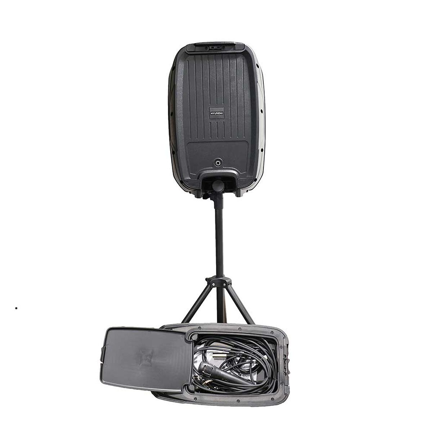 Combo Audio 2 Parlantes Minicomponente + 2 Atriles + Amplificador + Micrófono Inalámbrico Hyundai 2