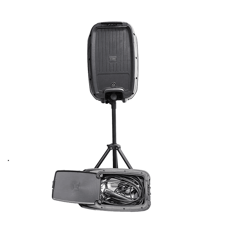 Combo Audio 2 Parlantes Minicomponente + 2 Atriles + Amplificador + Micrófono Inalámbrico Hyundai 2