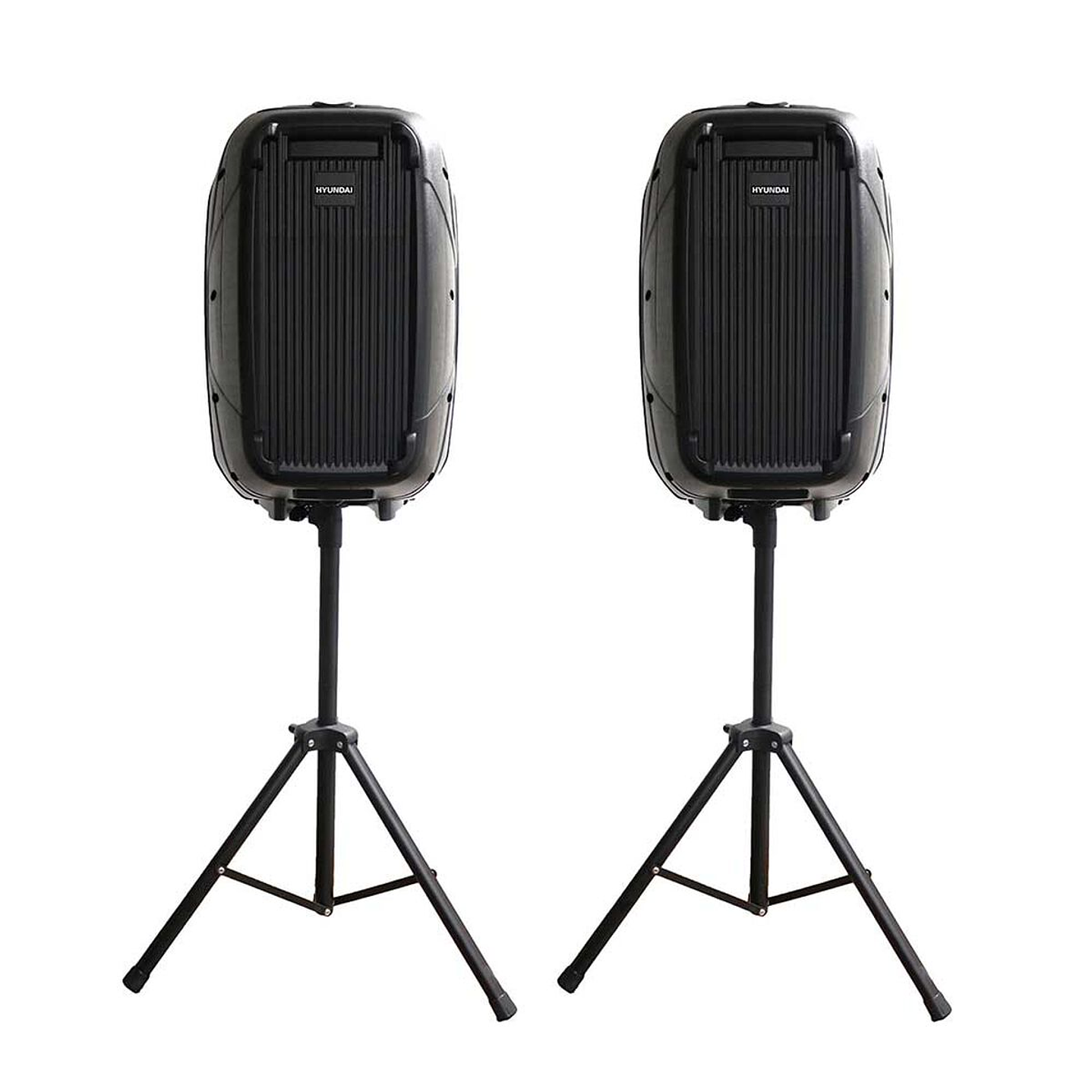 Combo Audio 2 Parlantes Minicomponente + 2 Atriles + Amplificador + Micrófono Inalámbrico Hyundai 3