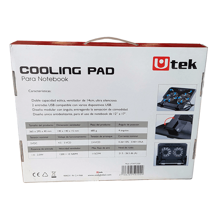 Cooler para notebook 12 -17