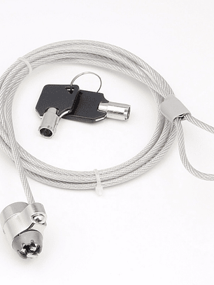Candado para notebook slot universal con llave, 1,8mts de largo y 4mm espesor / UT-LK020K