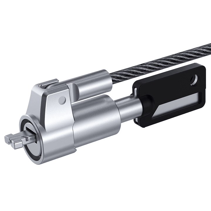 Candado para notebook slot NANO con llave, 1,8mts de largo y 4mm espesor / UT-LK080K 4