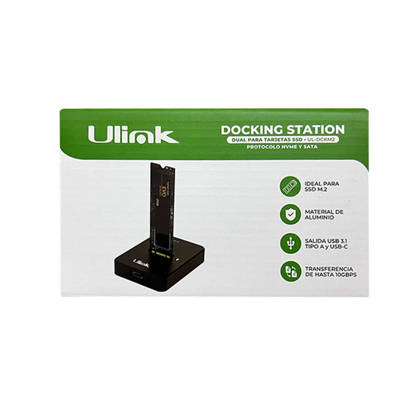 Docking Station Dual para Discos SSD (NVME/SATA) / mod. UL-DCKM2 6