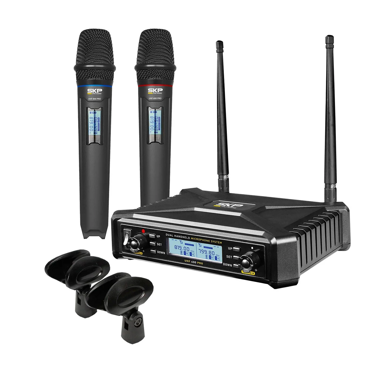 Micrófono Inalámbrico Doble SKP UHF 600 Pro 1