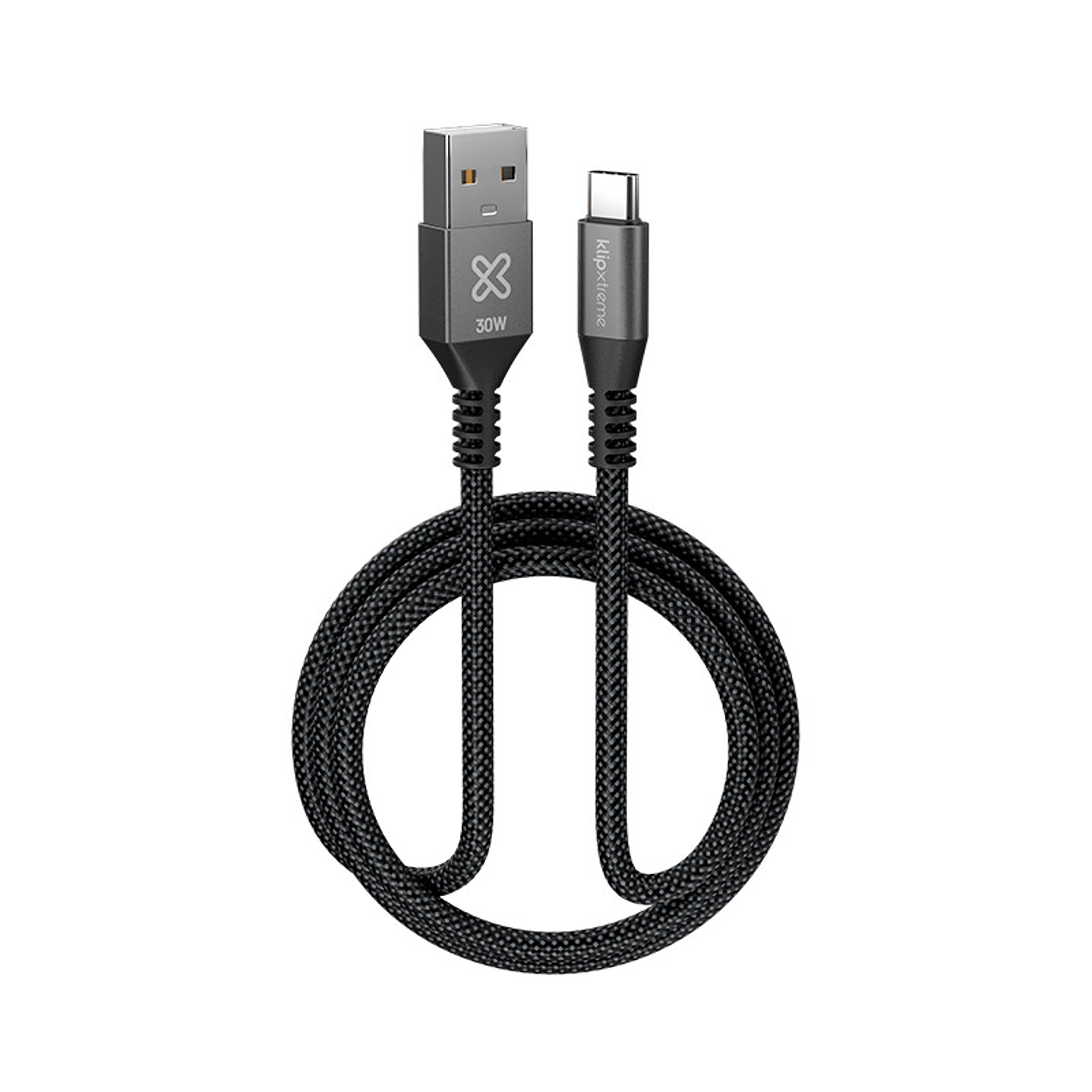 Klip Xtreme Cable Trenzado USB-A USB-C PowerGo 050 30W 3m 1