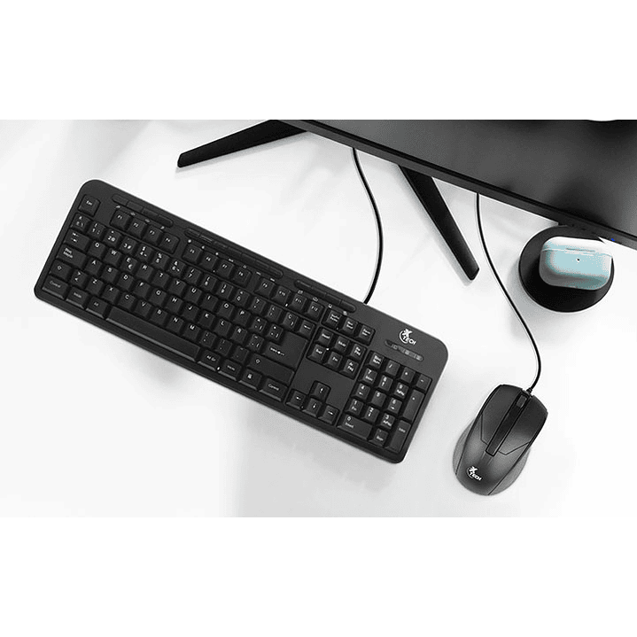 Xtech kit teclado mouse alambrico multimedia negro 2
