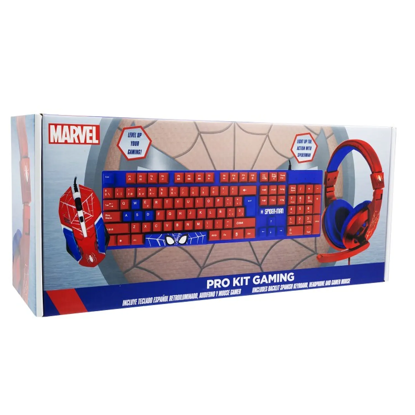 Kit gamer spiderman 3 en 1 teclado Mouse Audifono. 3