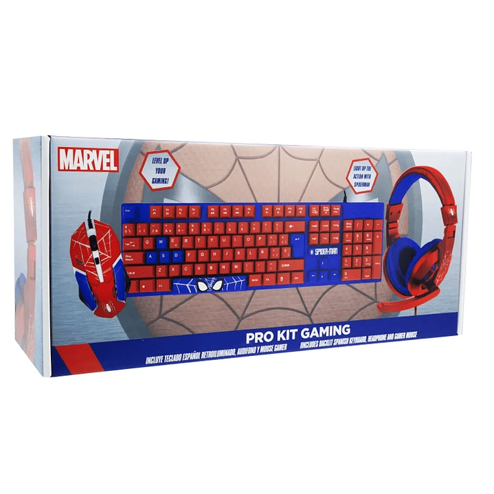 Kit gamer spiderman 3 en 1 teclado Mouse Audifono. 3