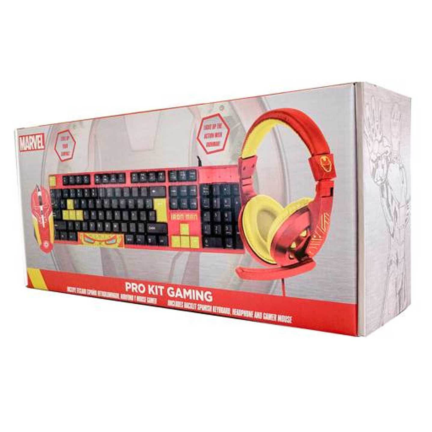 Kit Gamer Marvel Iron Man 3 En 1 Teclado+mouse+audifonos 1