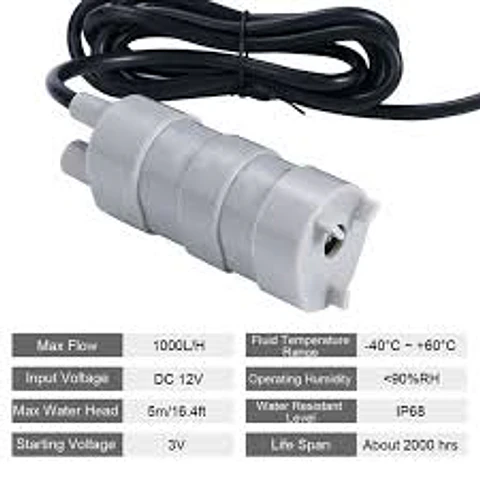 Sumergible 12v 1.000M/L