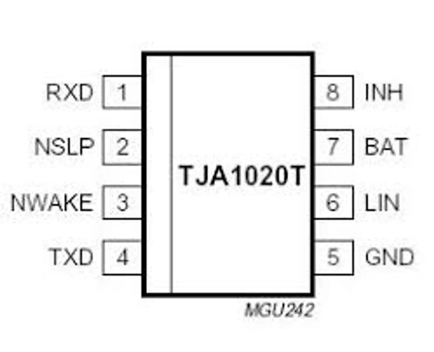 TJA1020T (TJA1020) Transceptor LIN 2.0 / SAE J2602 2