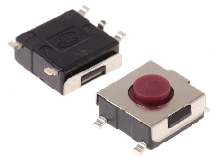 Pulsador SMD rojo 6x6x3 1