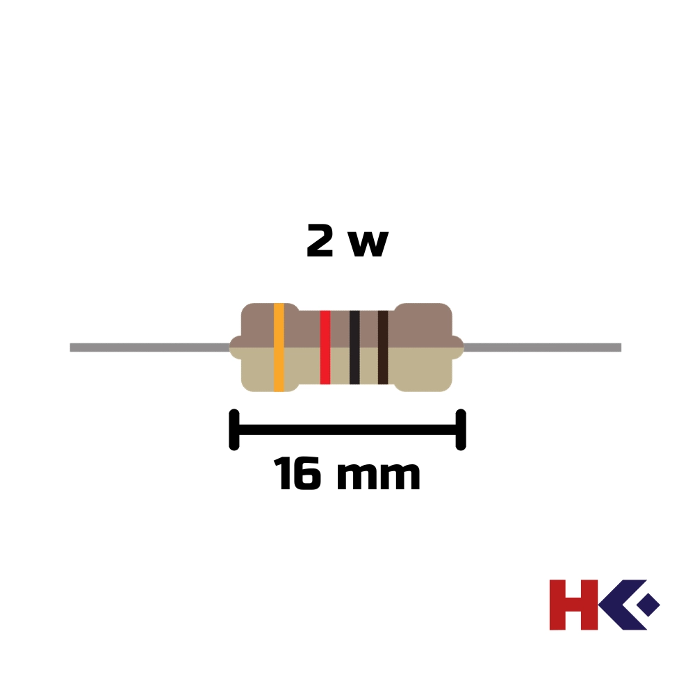 Resistor 2W THT +-1% (100 A 910 ohm) 1
