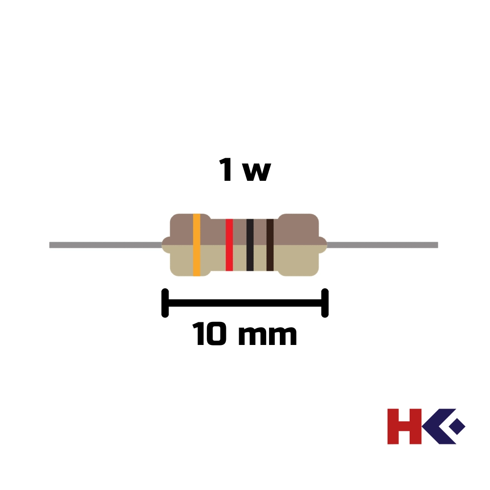 Resistor 1W THT +-1% (100 A 910 ohm) 1