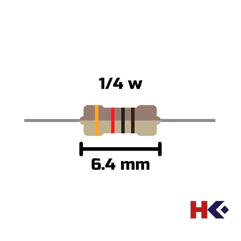 Resistor 1/4W THT +-1% (100K A 3M ohm)