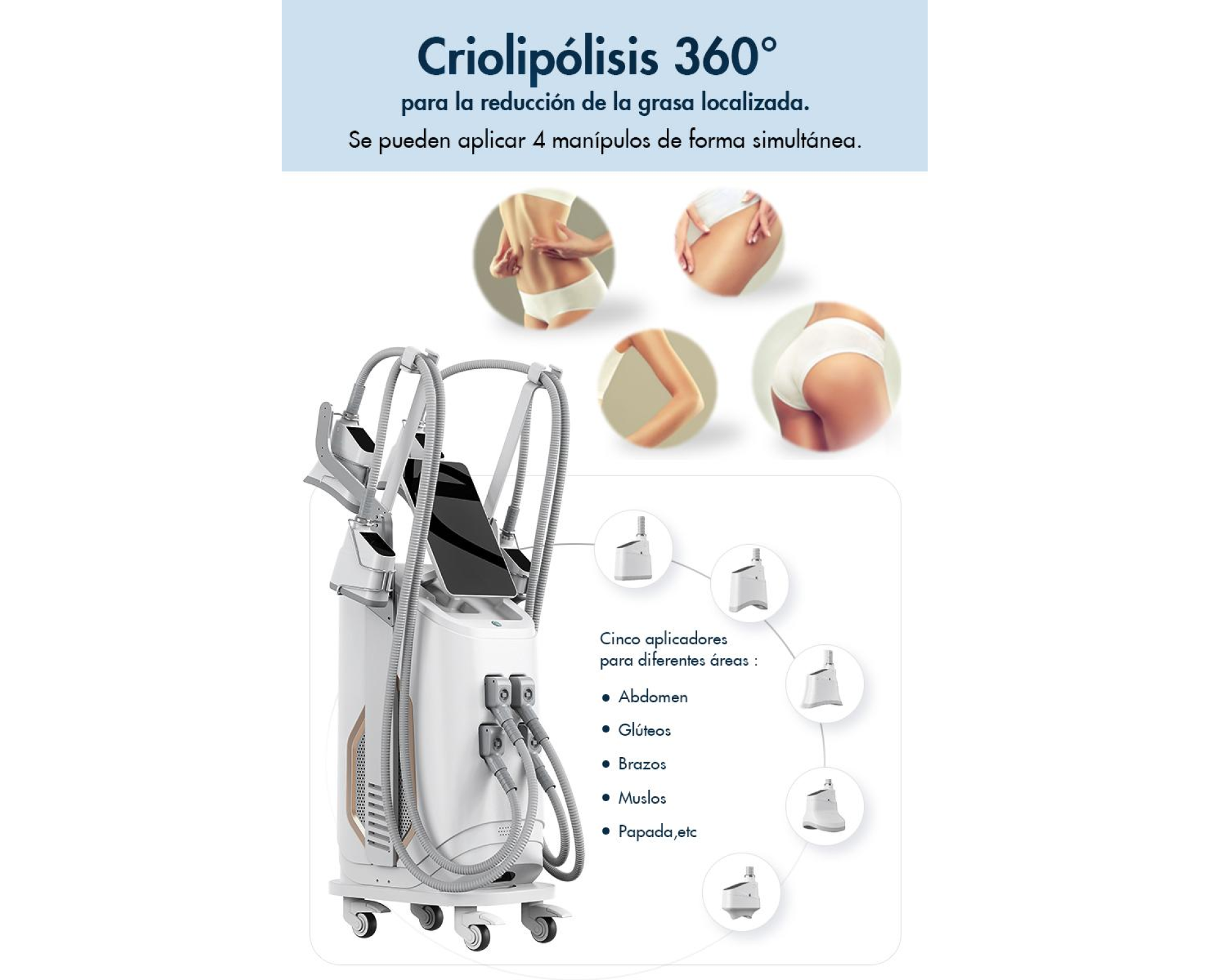 Criolipolisis 360º 4 Canales 2