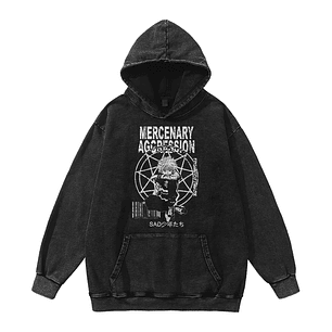 Killua Zoldyck - Mercenary Aggression - Hoodie Acid Wash