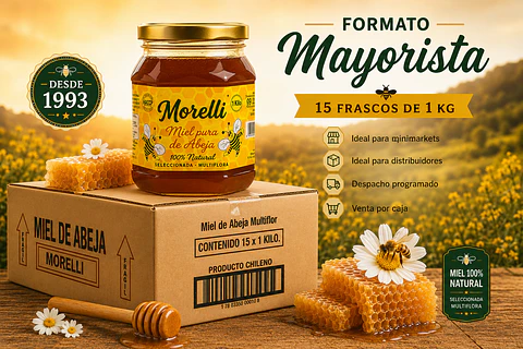 Caja de Miel Morelli De Abeja Multiflora de Kilo