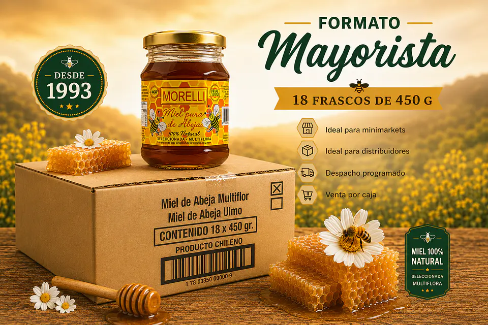 Caja de Miel Morelli De Abeja Multiflora de 450g 1