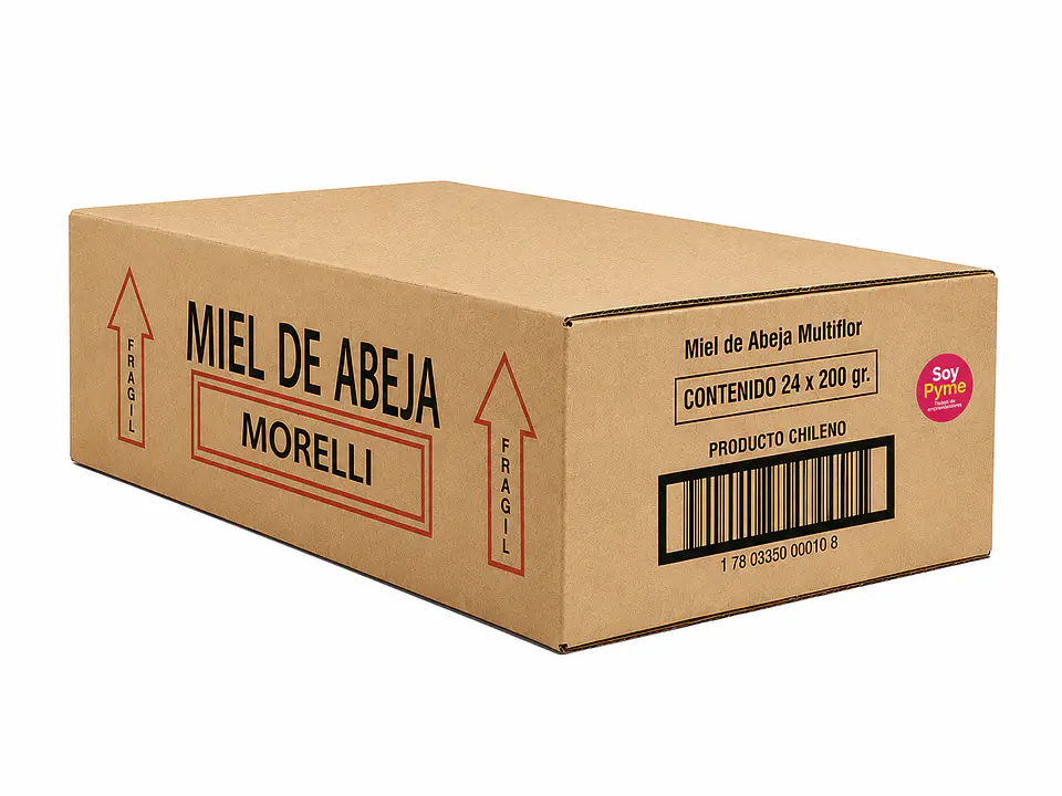 Caja de miel de abeja multiflora de 450g 3