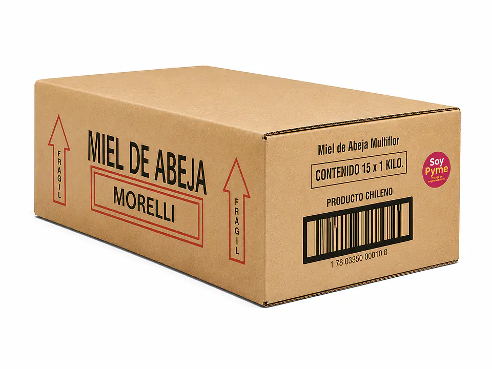 Caja de miel de abeja multiflora de kilo 3