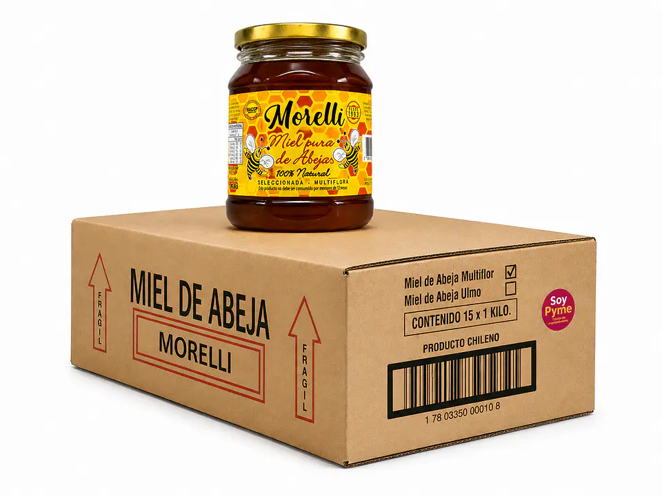 Caja de miel de abeja multiflora de kilo 2
