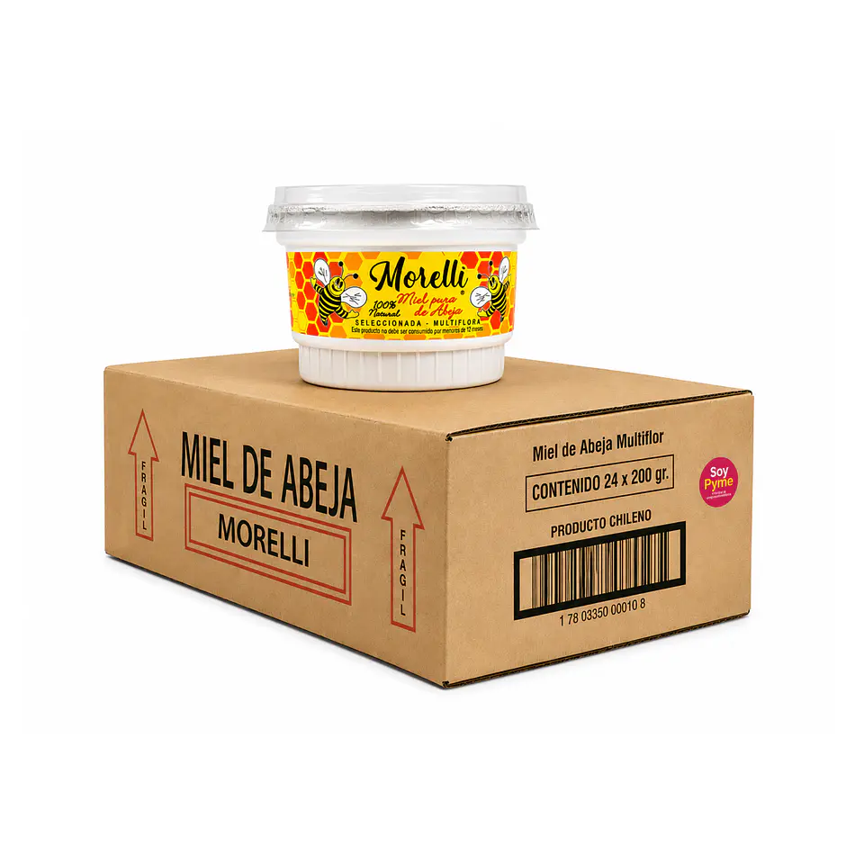 Caja de miel de abeja multiflora de 200g 1