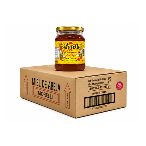 Caja de miel de abeja multiflora de kilo
