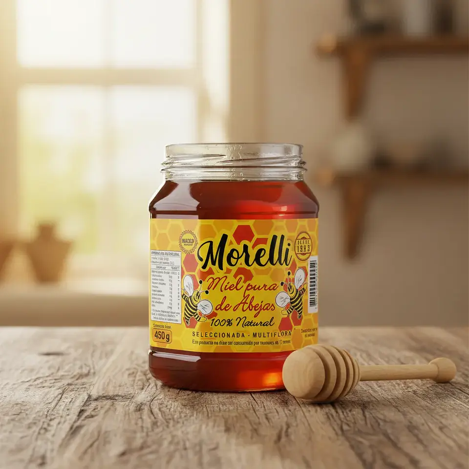 Miel De Abeja Multiflora 100% Pura 450g 3