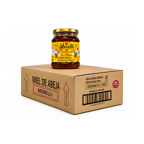 Caja de miel de abeja multiflora de kilo