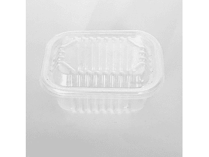 Bandejas desechables con tapa 100 unidades 170 ml