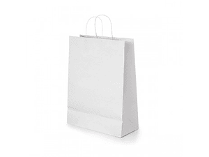 BOLSA KRAFT BLANCO 32.5X22X10CM 12 unidades