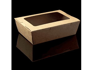 Caja con ventana 21x15,2x6 cm 12 unidades 1600 ml