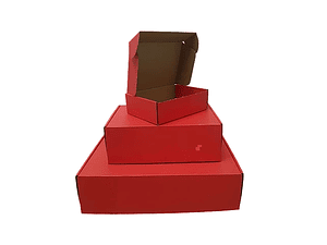 CAJA AUTOARMABLE ROJA 20X14X6 12 UNID