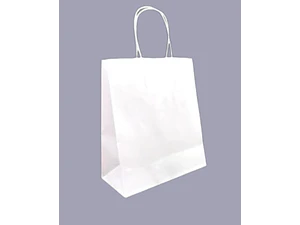 BOLSA KRAFT BLANCO CON MANILLA 31X30X12CM 48 unidades