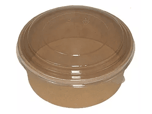 Bowl ecológico kraft 750 ml con tapa 50 unid