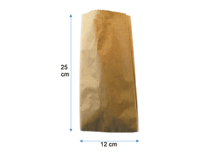 Set 500 saquitos de papel kraft 12x25