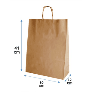Pack Bolsa papel kraft 41x30x12cm 50 unidades