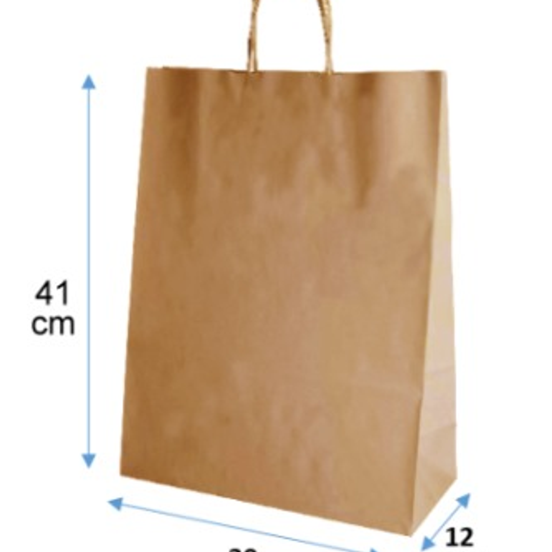 Pack Bolsa papel kraft 41x30x12cm 50 unidades 1